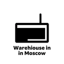 Минималистичная иконка склада в Москве для запчастей экскаваторов Sany на белом фоне